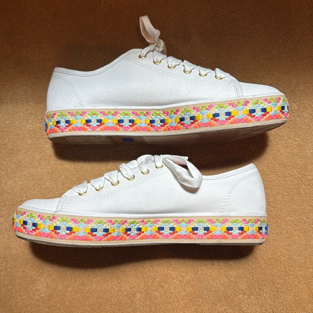Keds x Rifle Paper Co. Embroidered Platform Sneakers